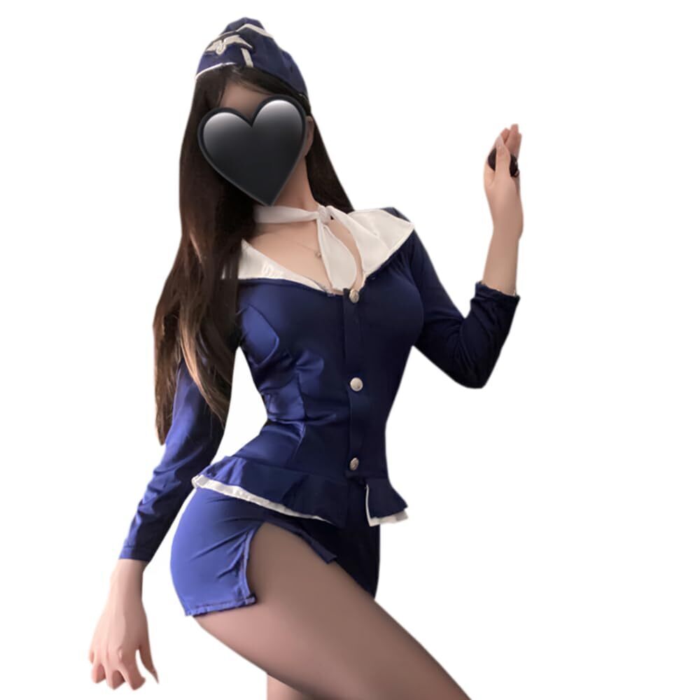 7932 sexy flight attendant outfit lingerie Underwear Dress airline